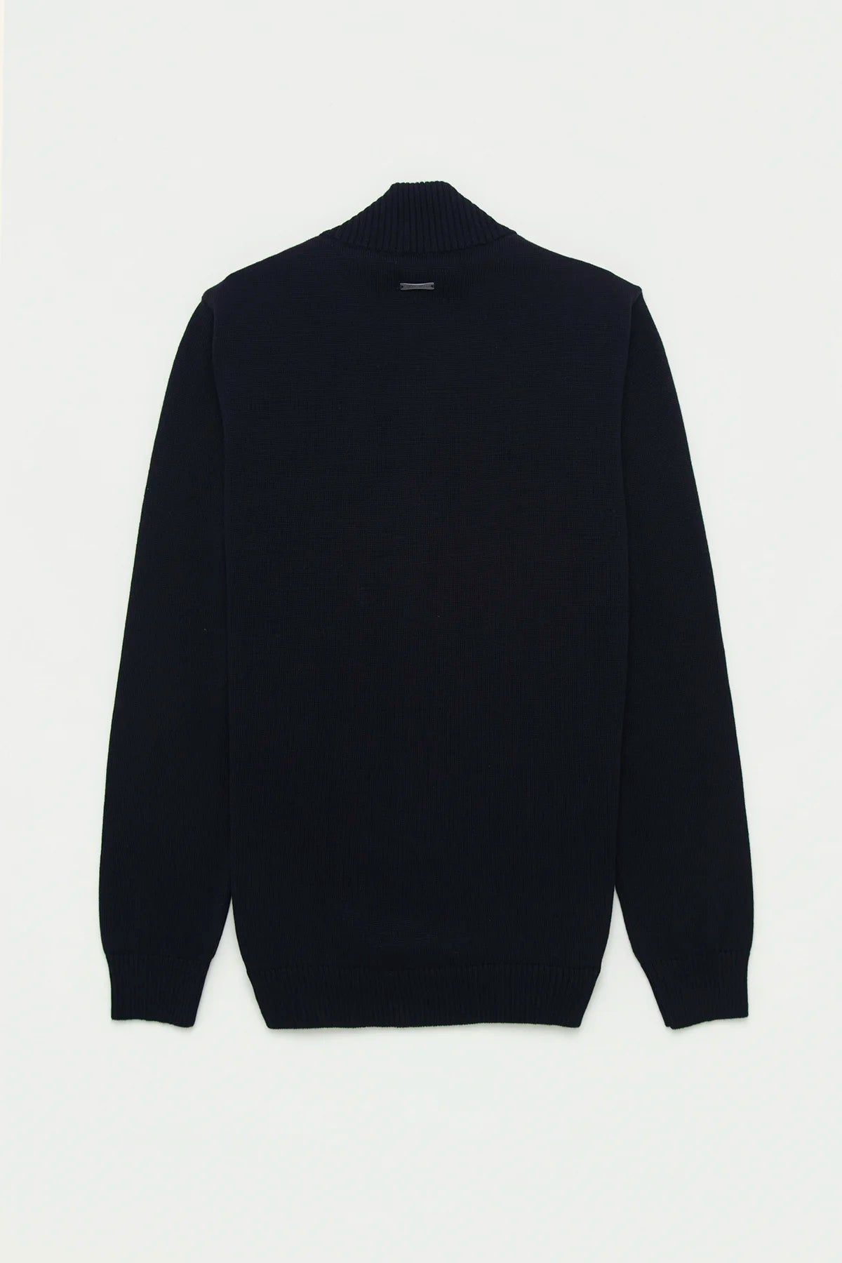 Chaqueta Punto Cierre Algodón Azul Oscuro